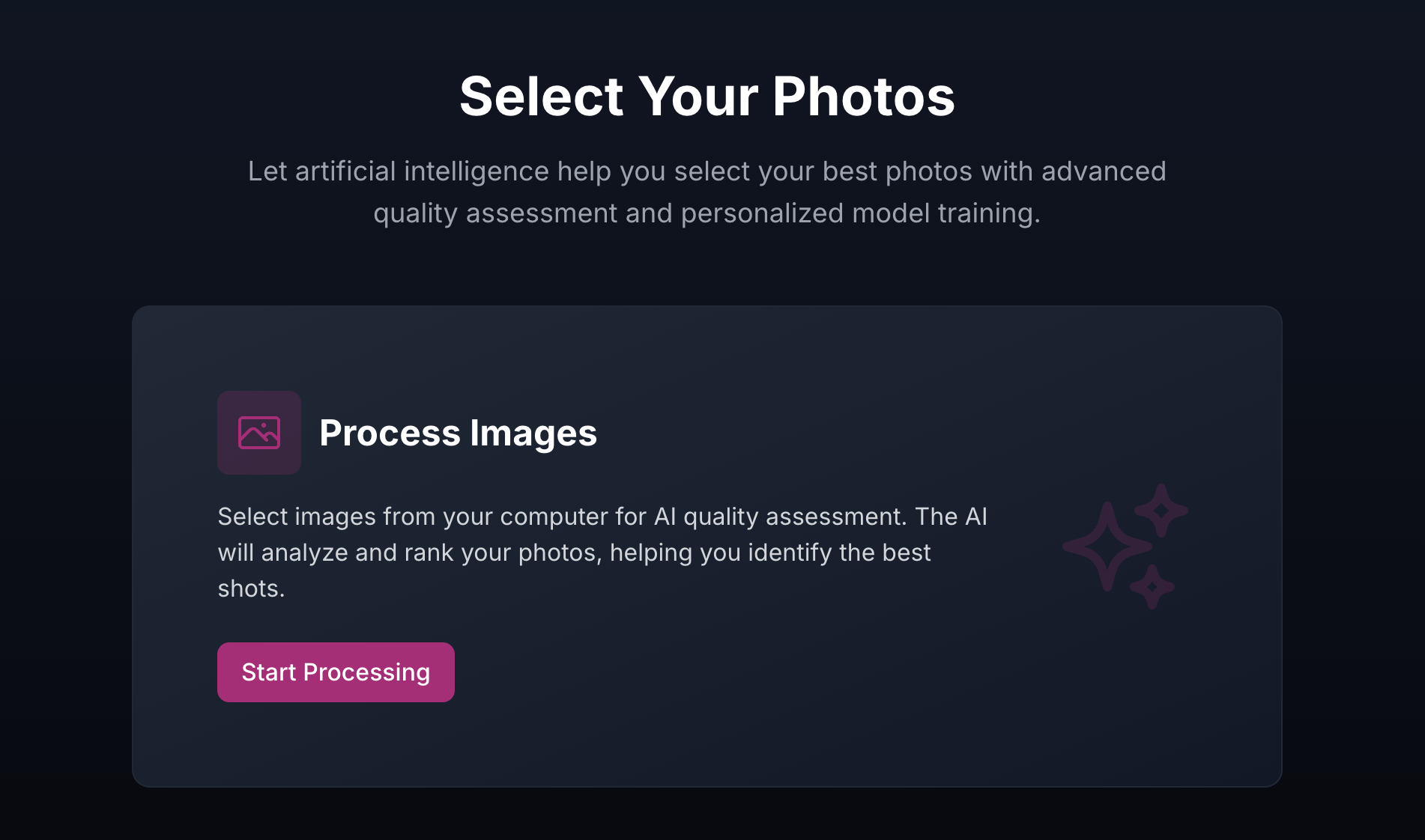 Import photos into MVK AI